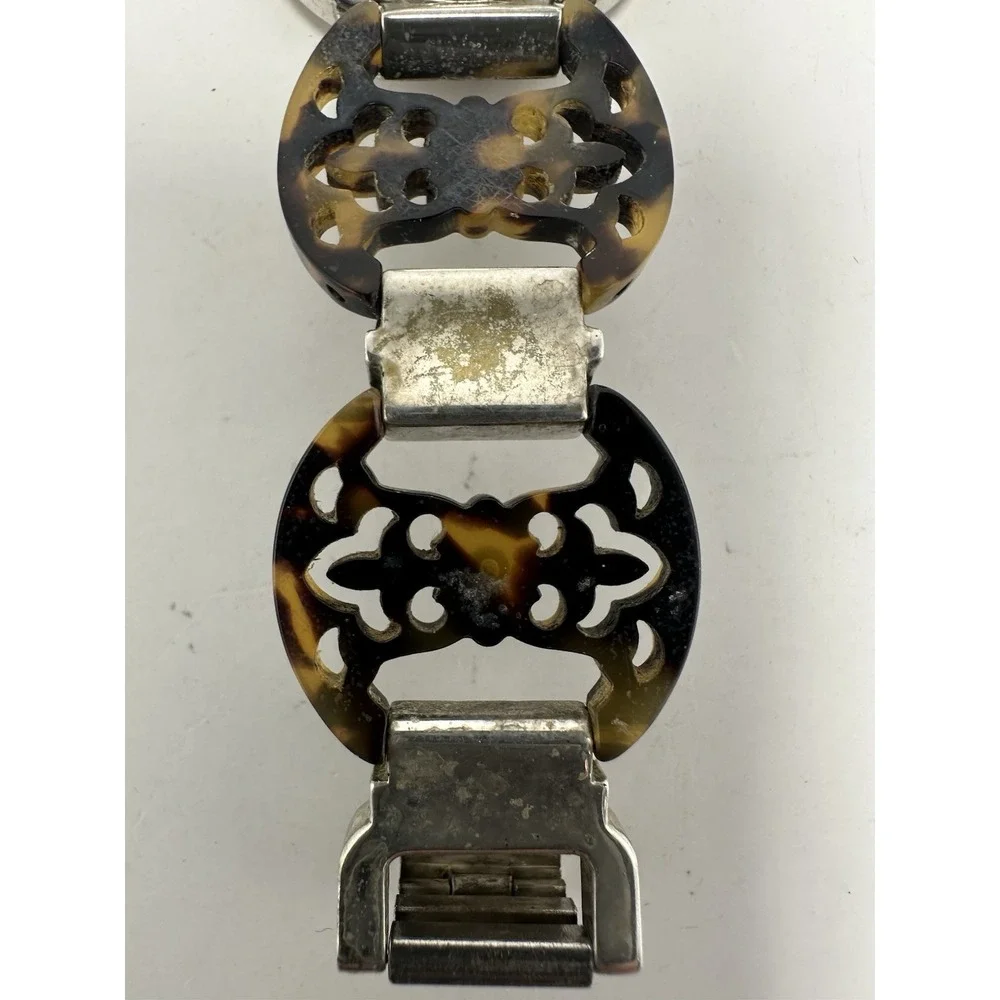 Brighton Monarch Ladies Watch New Battery TORTOISE 35MM‎ 6.75